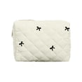 thumbnail image 1 of Sac de Rangement Portable pour Ordinateur Portable Tablette Grille Brodée Nœud Mignon pour Usage Domestique, 1 of 4
