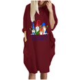 thumbnail image 2 of LSLJS The Fashion Women's Winter Plus Size Loose Pocket Christmas Printed Dress, 2 of 6