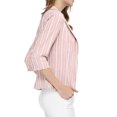 thumbnail image 4 of Unique Bargains Blazer Ouvert à Rayures pour Femme à Manches 3/4, 4 of 6