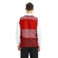 thumbnail image 2 of TOPTIE Adult Mesh Vest Zipper Supermarket Team Volunteer Uniform Vest - Red, 2 of 6