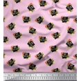 thumbnail image 1 of Soimoi Pink Rayon Fabric Floral & Be You Text Print Fabric by Yard 42 Inch Wide, 1 of 5