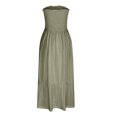 thumbnail image 4 of Gspmoly Robes d'Été pour Femmes 2025, Robe d'Été pour Femmes Sans Bretelles Smockée Ligne A Évasée Mode Bohème Robe de Plage Fête Longue Robe Maxi avec Poches Robes Formelles pour Femmes Économies d'Été, 4 of 7