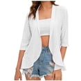thumbnail image 1 of Birdeem Cardigan à Manches Mi-Longues Uni pour Femmes, Mode Décontractée Printemps et Été, 1 of 7