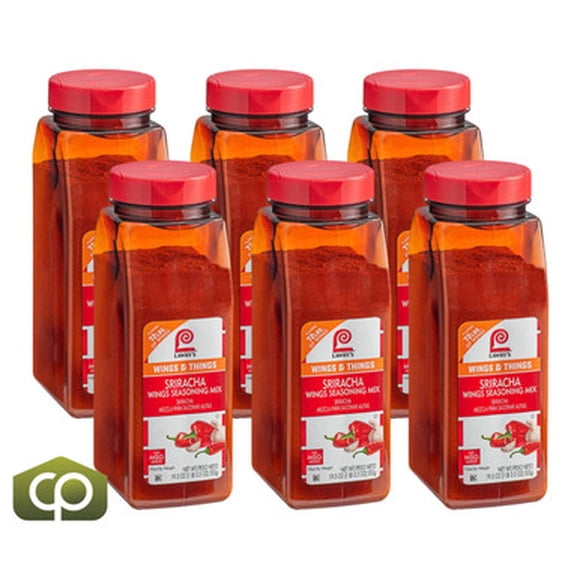 Lawry’s Sriracha Wing Seasoning Mix – Bold Chili-Garlic Heat & Tangy Sriracha Zest, 19.5 oz. (552g) Industrial Canister – Bulk 6/Case
