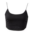 thumbnail image 2 of FOCUSNORM Women Sling Top Solid Color Crop Low Chest Sexy Bodycon Top Clothes, 2 of 5