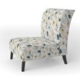 thumbnail image 3 of Designart « Minimalisme Floral Neutre » Fauteuil d'Appoint Rembourré Blanc à Motif Floral - Fauteuil de Style Champêtre pour Salon, 3 of 7
