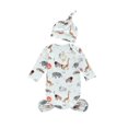 thumbnail image 1 of MesaSe Kids Cartoon Patterns Print  Neck Long Sleeve Sleepwear Cap, 1 of 6