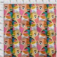 thumbnail image 4 of oneOone Polyester Spandex Light Peach Fabric Abstracts Sewing Material Print Fabric By The Yard 56 Inch Wide, 4 of 5