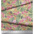thumbnail image 3 of Soimoi Polyester Crepe Fabric & Orchids Floral Fabric Prints by Yard 42 Inch Wide, 3 of 3