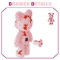 thumbnail image 3 of 8000 PCS Bear Building Blocks Set - Mini Block Display Model for Kids & Adults, Pink, Creative Construction Kit, 3 of 6