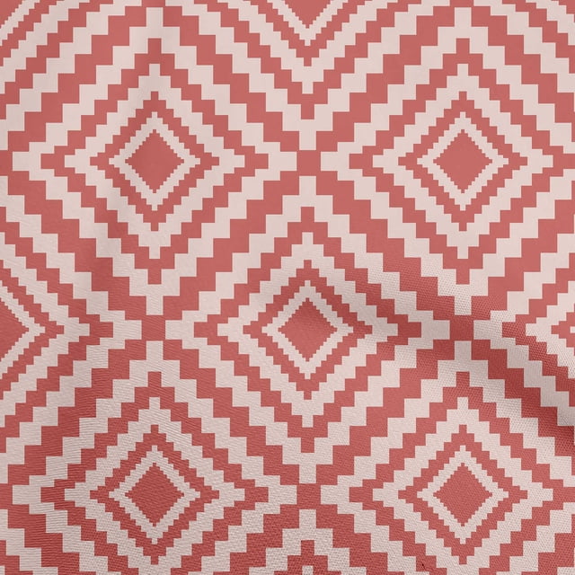 oneOone Silk Tabby Pink Fabric Geometric Sewing Craft Projects Fabric Prints By Yard 42 Inch Wide