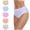 Light Blue, variant on Tumotour oversized Underwear for women Cotton Underwear High Waisted Ladies Panties Full Coverage Briefs Plus Size Leakproof Briefs