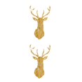 thumbnail image 1 of Decodeary Self Adhesive 3D Deer Head Mirror Wall Sticker For Easy Application gold XL 2Set, 1 of 6
