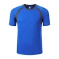 thumbnail image 4 of Jowowha Mens UPF 50+ UV Rash Guard Sun Protection Swim Shirt Quick Dry Athletic Running Fishing T-shirt Blue L, 4 of 7