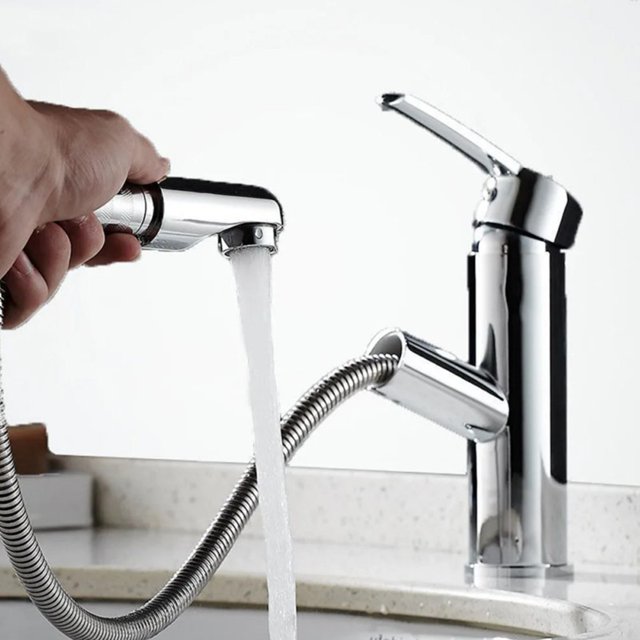 1x Kitchen Sprayer ABS Pull Out Shower Head Spout for Basin Sink Tap Accessories
