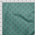 thumbnail image 3 of oneOone Georgette Viscose Fabric Leaves & Floral Block Print Fabric BTY 42 Inch Wide, 3 of 5