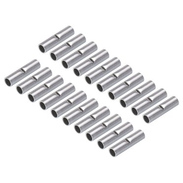 Unique Bargains 200Pcs Non Insulated Butt Connectors 16-14AWG Wire Connector BN-2.0 for Electrical Wire Crimp Ferrule