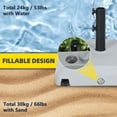 thumbnail image 4 of Outsunny Patio Umbrella Base with Wheels Water Filled Umbrella Stand Holder, 4 of 10