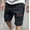 Black, variant on Men's Solid Color Cargo Shorts Men Casual Drawstring Sport Short Pants Relaxed Fit Shorts with Multi Pockets