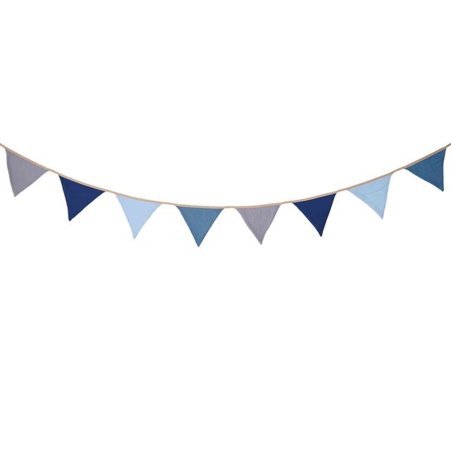 Birthday Party Decoration String Flag Set 6 m Long Double-Layered Cotton Solid Color Hanging Banner for Kids Birthday, Camping, Thanksgiving, and Home Decor