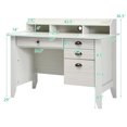 thumbnail image 4 of Costway Bureau d'Ordinateur PC Portable Table d'Écriture Poste de Travail Étudiant Étude Mobilier Blanc, 4 of 10