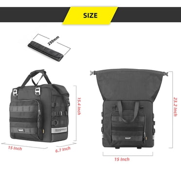 Rhinowalk Sac de Moto, 25l Support Libération Côté 25l Pratique et Rapide Libération Selle Panneaux de Support Rapides Panneaux Amovibles Eryue Pochette Rapide Libération Imperméable 25l Pratique et Buzhi Inclus
