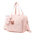 thumbnail image 1 of Xuanheng Sac à Couches Compartiment Sac à Main Réutilisable Sac de Maquillage Élégant pour Maman Sac de Rangement Rose, 1 of 8