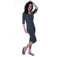 thumbnail image 3 of Moomaya Ensemble de Nuit Uni pour Femmes avec Capri en Coton, 2 Pcs de Chemises de Nuit, 3 of 5