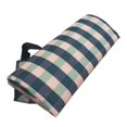 thumbnail image 3 of veasfak Lounge Chair Lunch Break Folding Wicker Chair Sponge Pillow Green Grid, 3 of 9