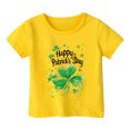thumbnail image 4 of FhsagQ The 7th Of July Fille Enfant Pâques Mignonne Saint Pat Col Rond Manches Courtes Tee Été Décontracté T-Shirt Petite Fille The 7th Of July T-Shirts Taille 6/7 Jaune 12-13 Ans, 4 of 4