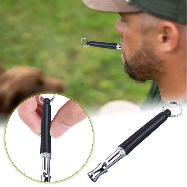 Dog Training Whistle with Adjustable Frequency and Neck Lanyard for Obedience and Behavior Control