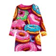 thumbnail image 3 of LOVZFMLL Fashion Summer Short Sleeves Round Neck Solid Color Dress, 3 of 4