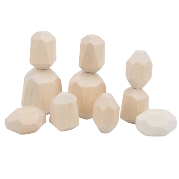 Pierre Colorée en Bois, Matériau en Pin Belle Apparence Pierre de Construction, Action de Grâce Cadeaux de Noël pour Enfants à Pâques pour la Maison Combinaison 5