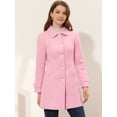 thumbnail image 2 of INSPIRE CHIC Manteau Caban Trench d'Hiver pour Femme à Col Peter Pan Rose m, 2 of 6