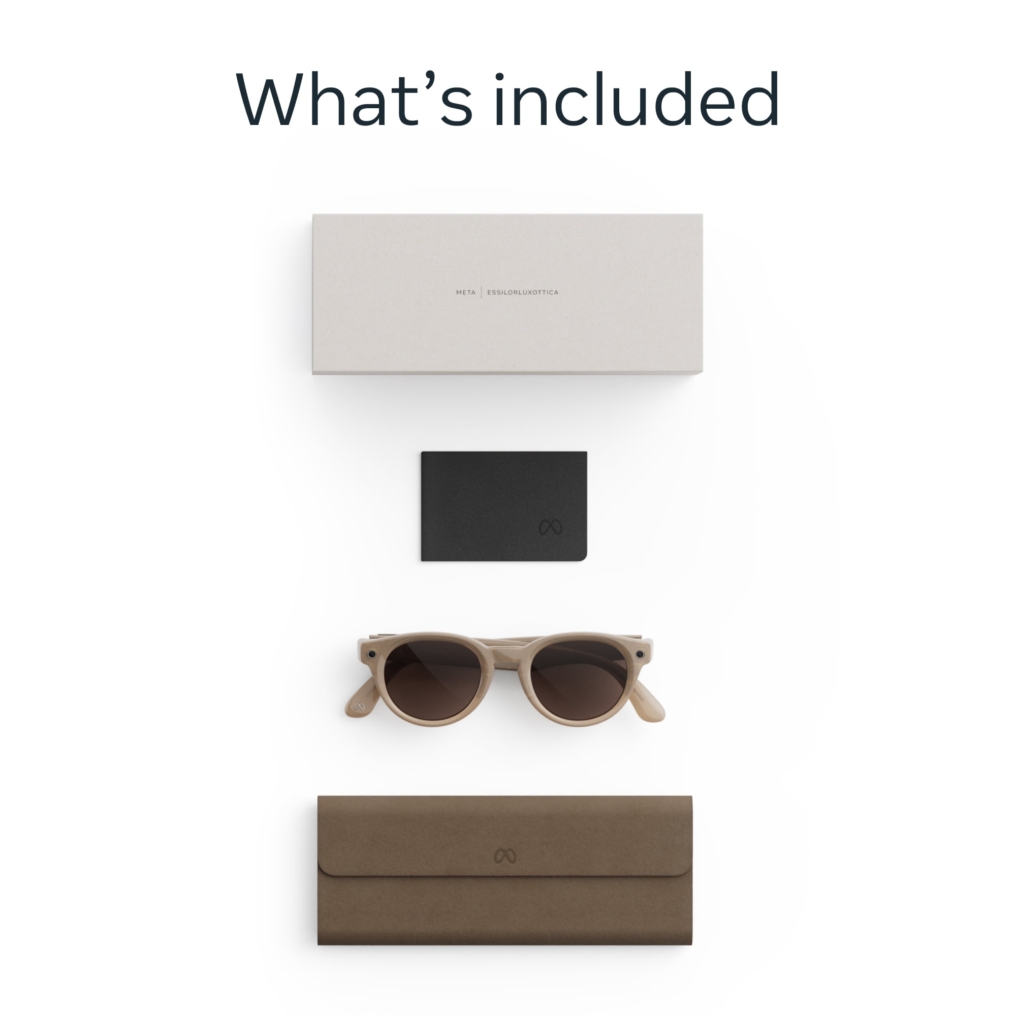 Meta Glasses, Nova Standard AI Glasses, Sandstone, Chocolate Lenses