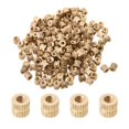 thumbnail image 1 of Wekity M3x5mm Female Thread Knurled Nuts,200PCS Hx5mm OD Brass Threaded Insert Embedment Nuts Hydraulic Welded Joint Injection Molding Assortment Kit for 3D Printing Injection Molding-0621, 1 of 5