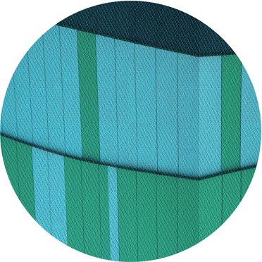 Ahgly Company Indoor Round Patterned Dark Turquoise Green Area Rugs, 6' Round