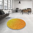 thumbnail image 4 of Ahgly Company Tapis d'Intérieur Lavables en Machine, Carré Transitionnel Néon Orange, Carré de 3', 4 of 7