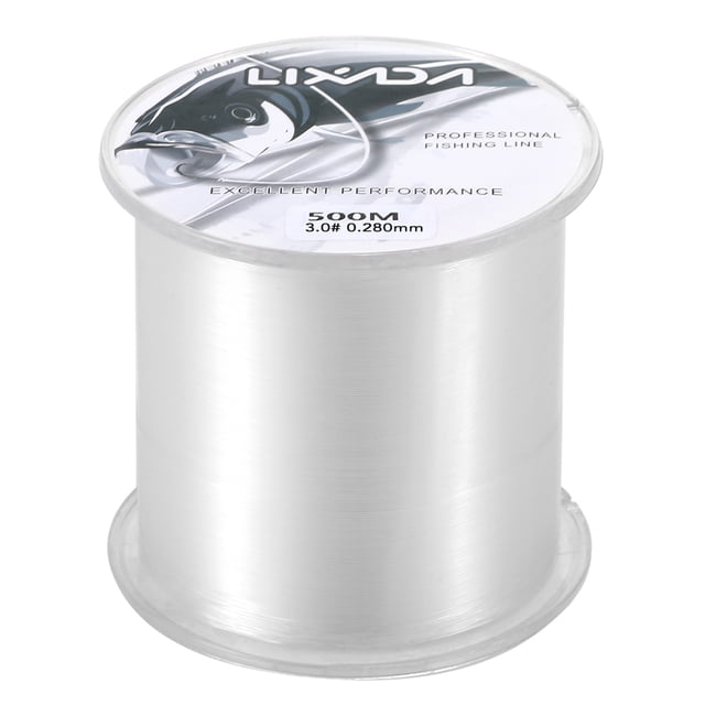 Lixada Fil de Pêche en Nylon Premium 500 m - Haute Résistance à l'Abrasion, Résistance Supérieure aux Nœuds, Transparent, 3.0#