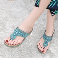 thumbnail image 1 of LSLJS Women Summer Slip-On Wedges Beach Open Toe Breathable Sandals Embroidery Shoes, Women's Slippers, 1 of 9