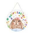 thumbnail image 3 of Abbracc Easter Decoration Door Sign Easter Bunny Rabbit Sign for Holiday Garden Yard F, 3 of 8