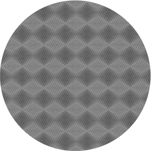 Ahgly Tapis Rond Lavable en Machine Intérieur Transitionnel Gris Carbone, 6 Pieds Rond