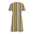 thumbnail image 4 of EGNMCR Robes de Fête pour Femmes Femmes Grande Taille Été Décontracté Manches Courtes Col en V Manches Imprimées Robes Robe Ample, 4 of 7