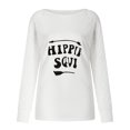 thumbnail image 4 of Mode Femme T-Shirt à Manches Longues Col Rond Automne Imprimé Dentelle Chandail en Molleton Blouse Ample, 4 of 8
