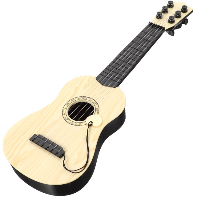 Jouet pour Enfants Jouet Ukulélé pour Tout-Petits Instrument de Musique pour Enfants Instrument de Musique pour Tout-Petits. un Modèle de Ukulélé de simulation avec une Forme Réaliste, Comprenant un Corps à Grain de Bois Clair, une Touche Noire et six Chevilles d'Accord. Fabriqué en Plastique durable, Mesurant 42,50 cm par 13,00 cm par 3,70 cm. Conçu pour Éveiller le talent Musical et Cultiver l'Intérêt des Enfants pour la Musique. Portable et Adapté à l'Apprentissage et au Jeu. Idéal comme Cadeau pour des occasions comme les Anniversaires, Noël et la Journée