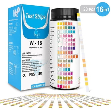 MYG 16 in 1 Drinking Water Test Kit 50 Strips, Strips Home Water Quality Test for Tap Easy Use