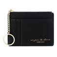 thumbnail image 1 of Pochette à Cartes Fermeture Éclair Rangement Faux Cuir 8 Compartiments pour Femmes Hommes Sac à Main Quotidien, 1 of 11
