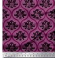 thumbnail image 1 of Soimoi Rayon Fabric Ogee Damask Print Sewing Fabric Yard 56 Inch Wide, 1 of 5
