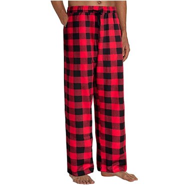 Qertyioot Sleep Jogger Pants for Men,Fashion Casual Plaid Loose Sport Plaid Pajama Trousers Under $15