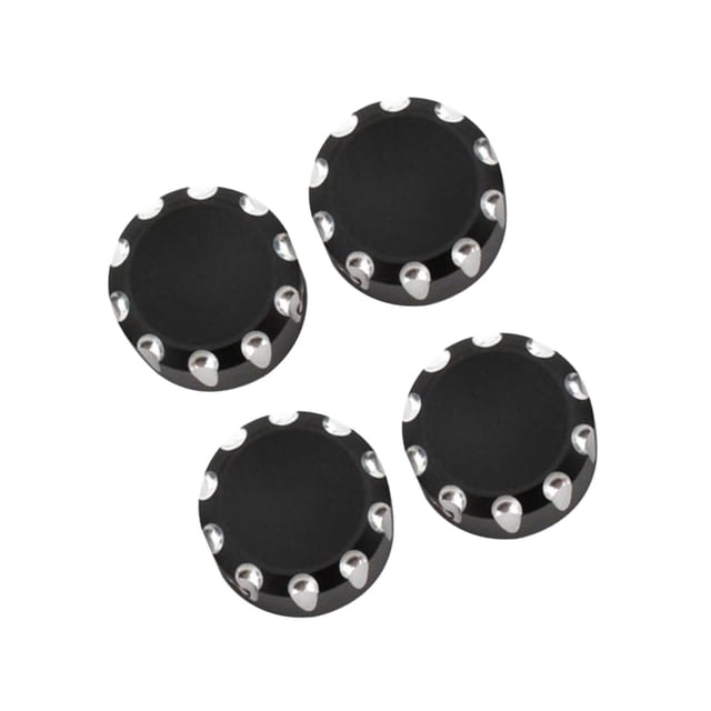 Xingzhi Premium 4x Head Caps Nut Covers for T120 Ride Black White 0.6x0.9 Inch 1Set